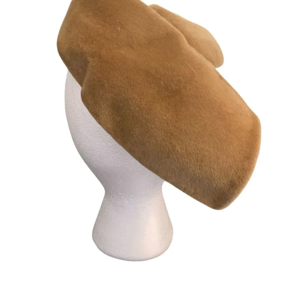 Vintage Florence Reichman Camel Tan Fascinator Hat